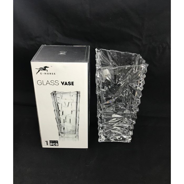 Vase Glass 11X12X24.5CMH