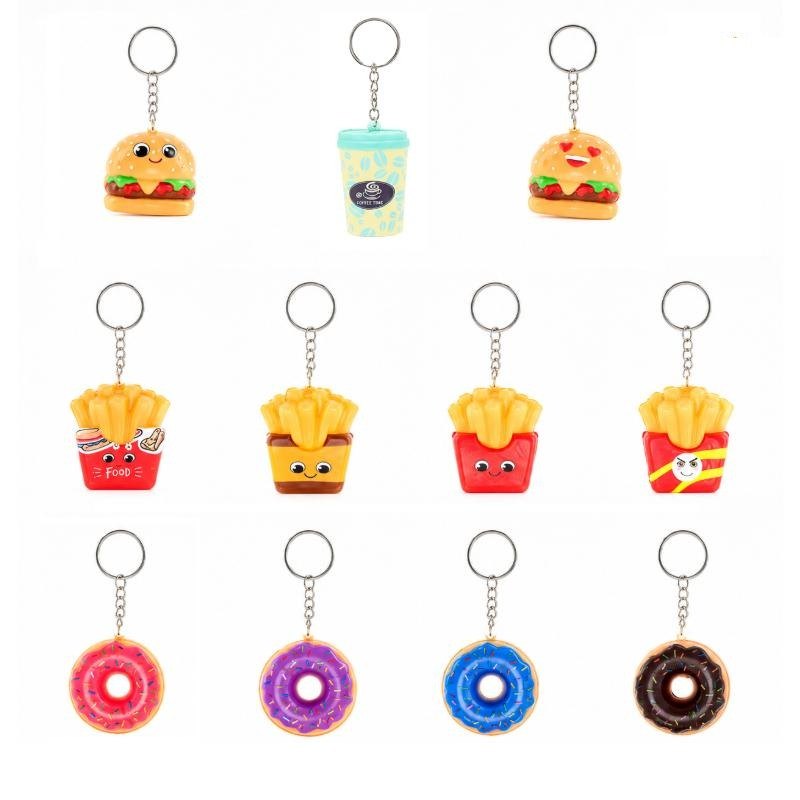 Party Bag Squishies (10 Mini Keychains, Assorted) view 4