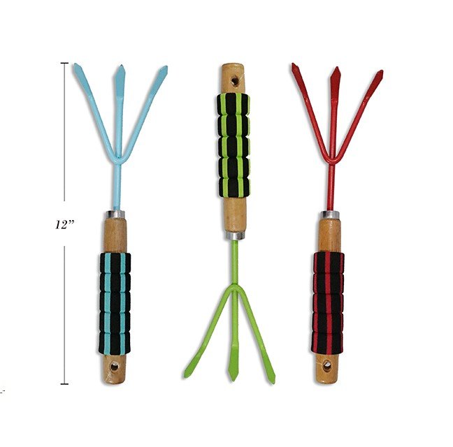 Garden Tool Cultivator Foam Grip 33cm Assorted Colours