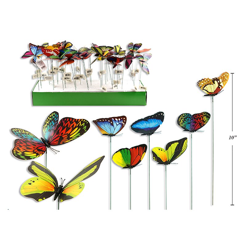 Garden Butterfly Picks 12cm Assorted