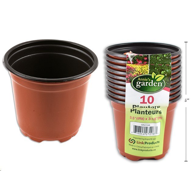 Garden Planter 10pk 8.89X7.9CMH Soft Plastic