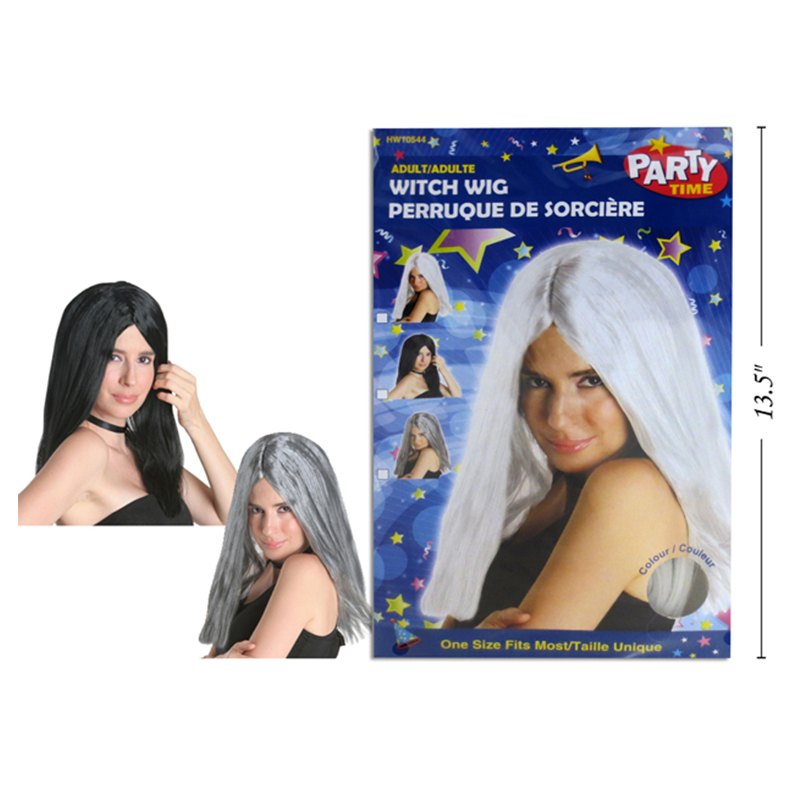 Halloween Party Wig Adult Witch 60.96cm Black/grey