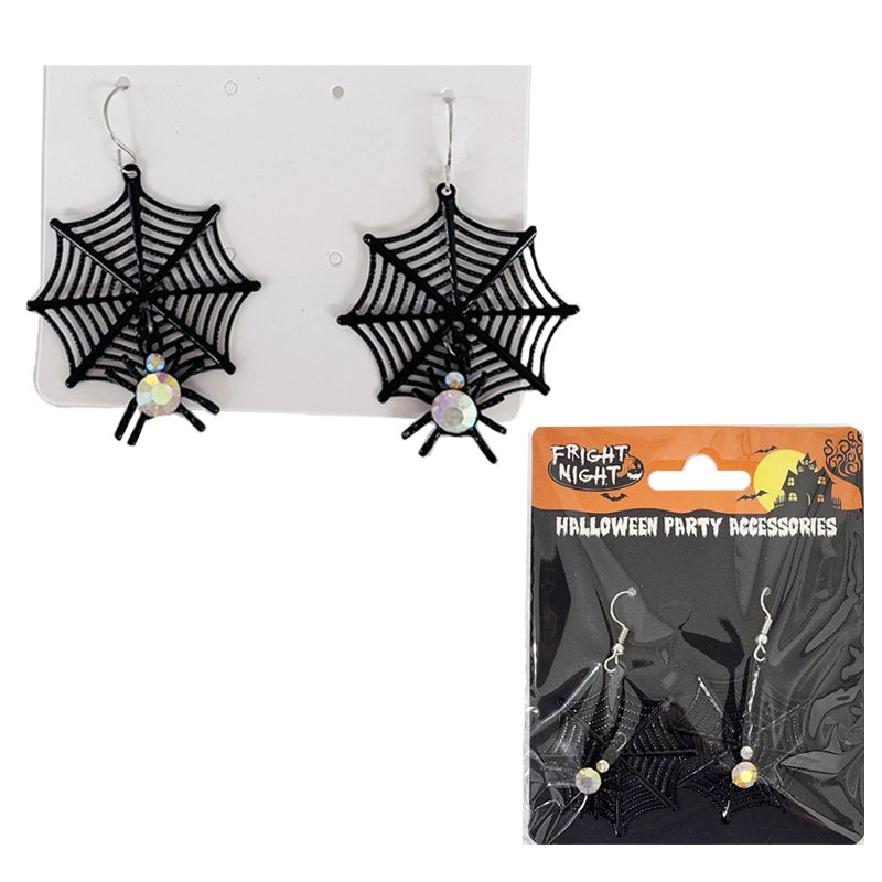 Halloween Earrings Spiderweb Dsn