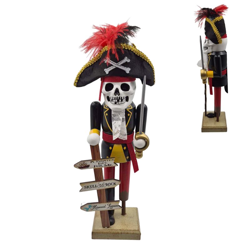 Halloween Nutcracker Pirate 13x10x36.5cm