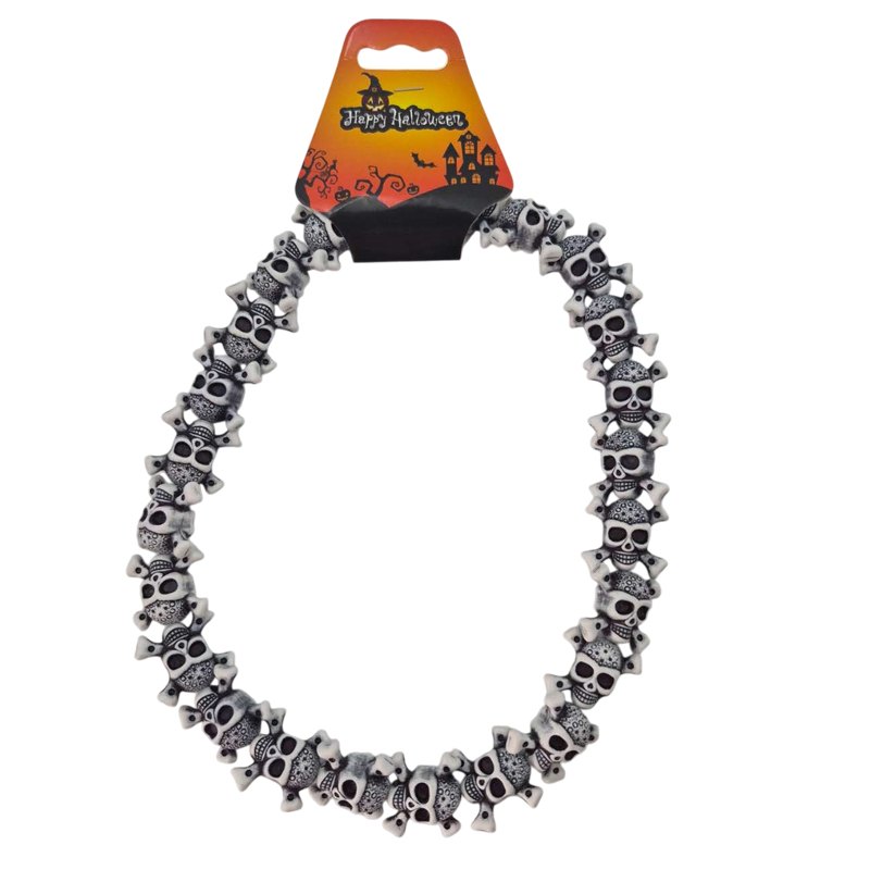 Halloween Pirate Skull Necklace 50cm