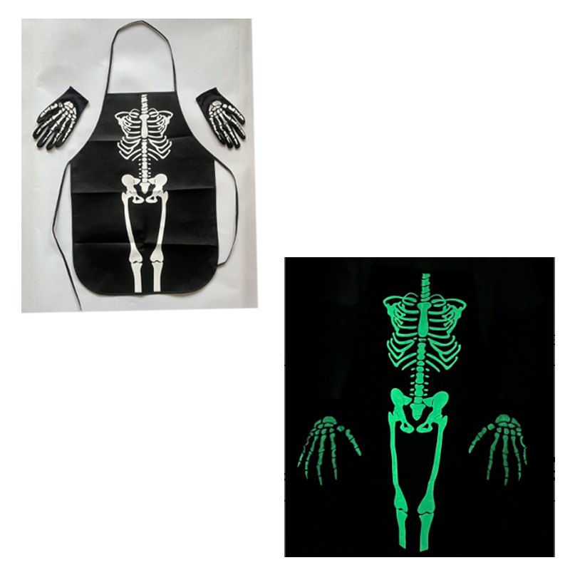 Halloween Apron and Gloves Set Apron 50x70cm/Gloves 22x10cm