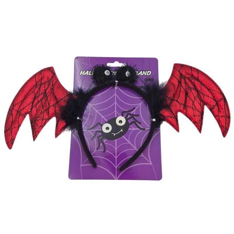 Halloween Headband Bat with Fur 3Colour 20x36cm
