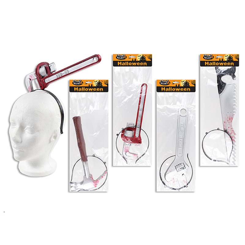 Halloween Headband Weapon Through the Skull 4 Assorted