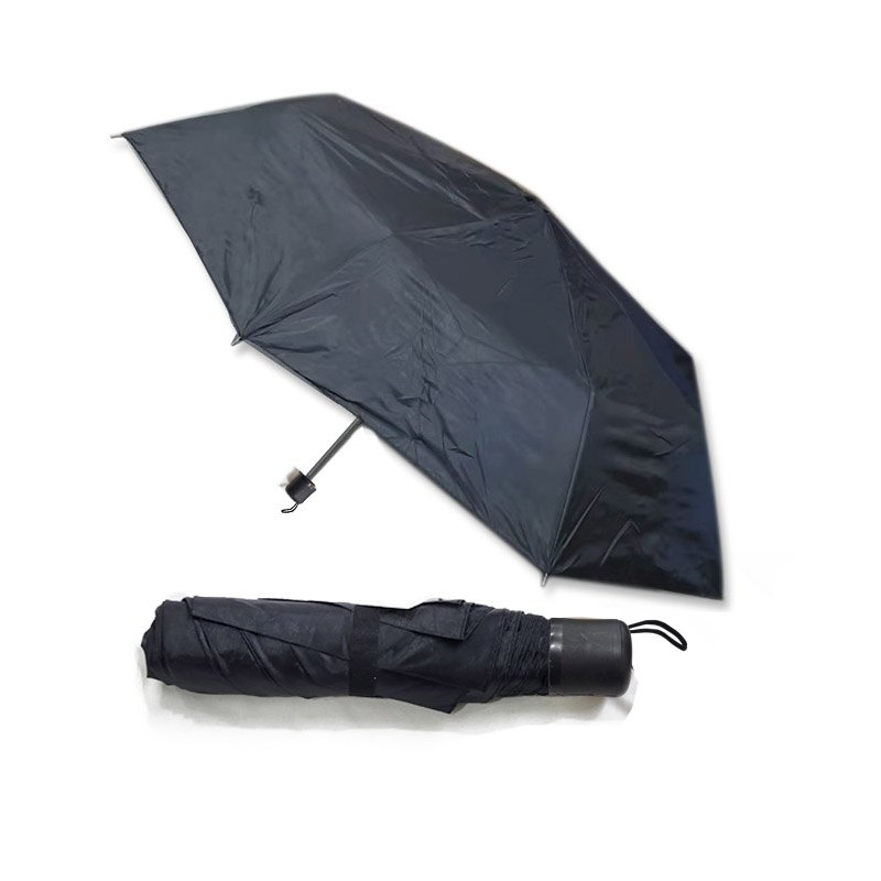 Rain Umbrella Foldable Black