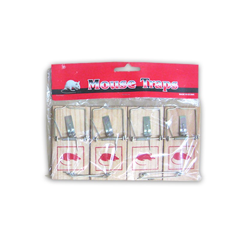 Pest Control - Wooden 4pc Mouse Traps