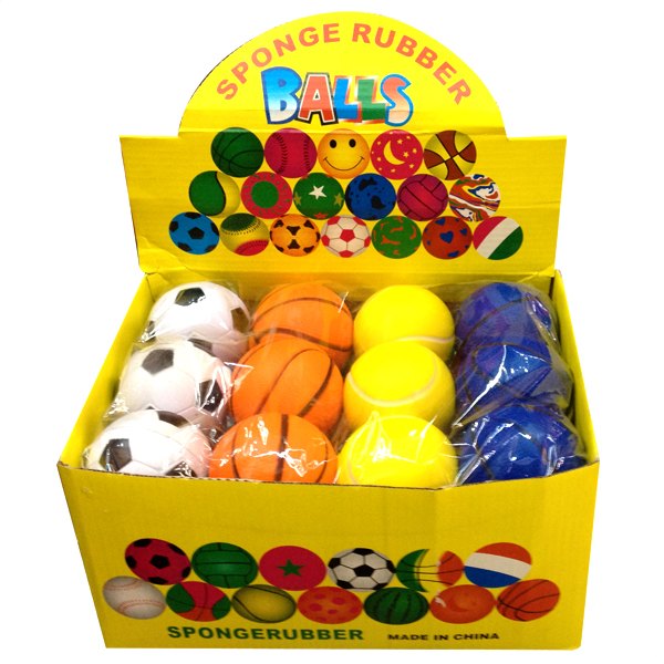 Toy Balls 6.3cm Sports 4 Assorted