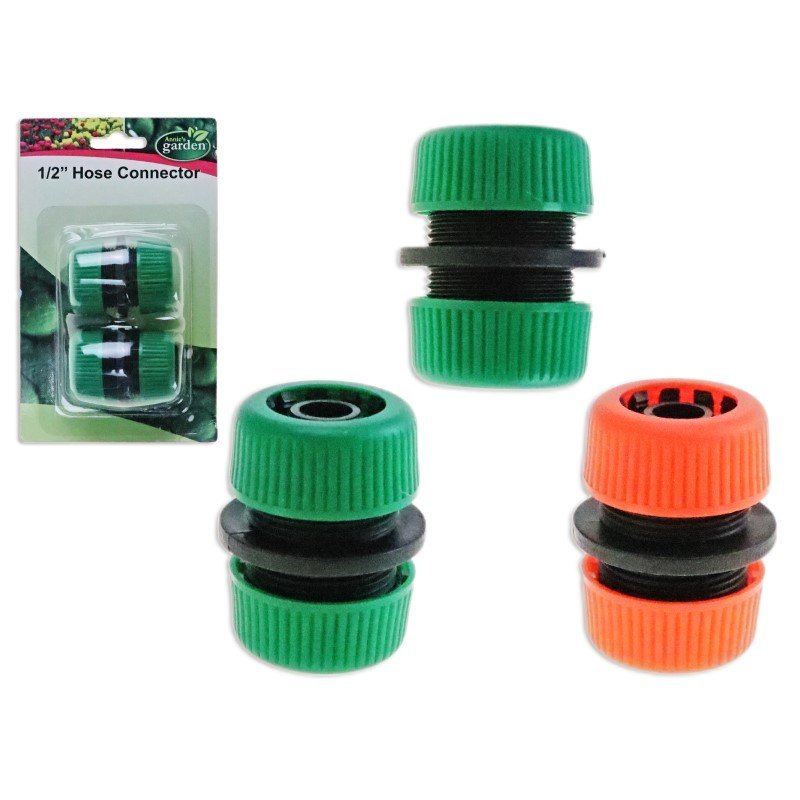 Garden Water Hose Joiner 2pk 1/2" 4.3x3.5cm