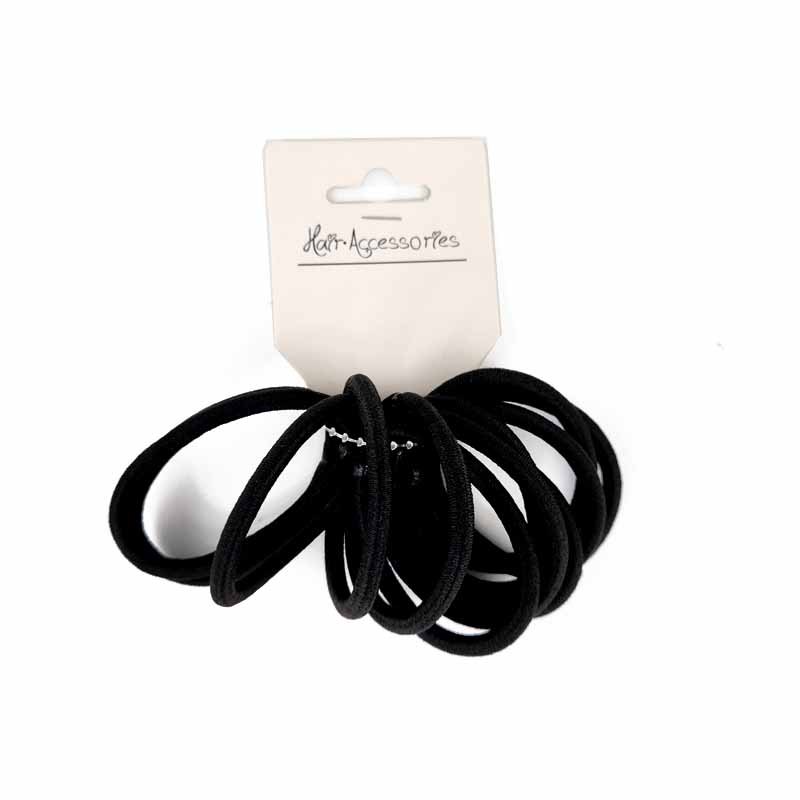 Hair Bands 12pc 4mm Thick Assorted Colours