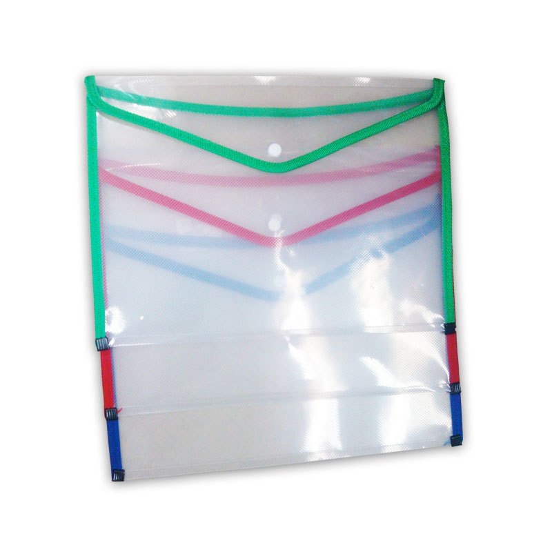 A4 File Bag 29.7x21cm with Button Assorted Colours