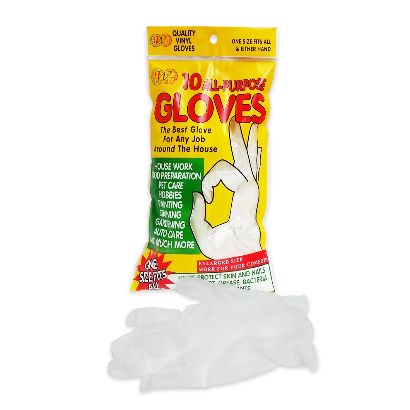 Clean Gloves Vinyl 10pc