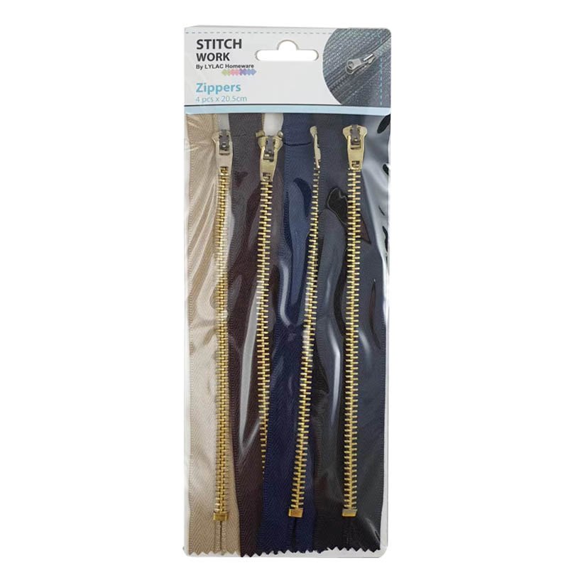 Stitchwork Zipper Copper 21.5cm 4pc