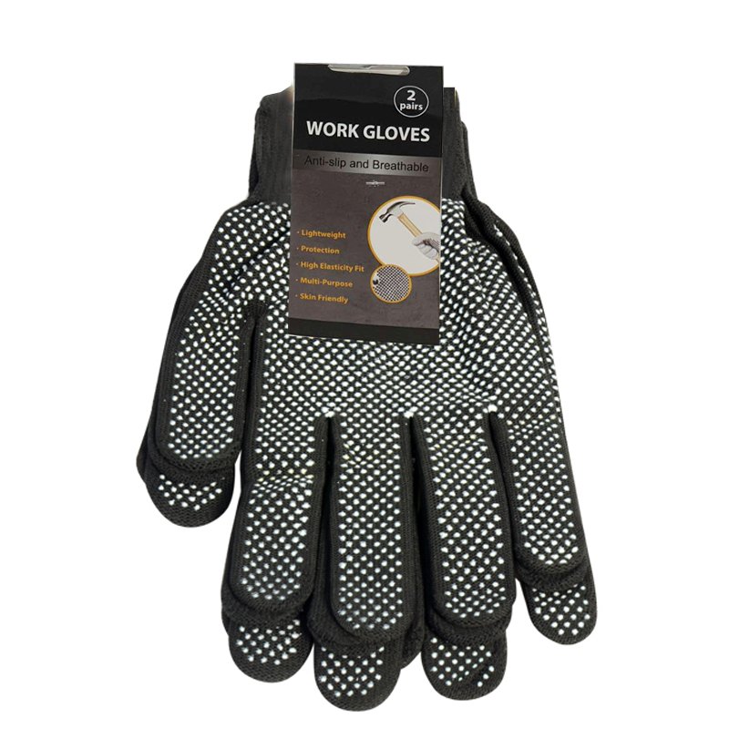 Gloves Nylon with Grip Dots 2PAIRS