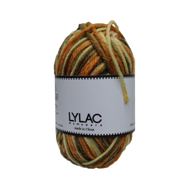 Knitting Yarn Multi Color Orange/yellow 100g