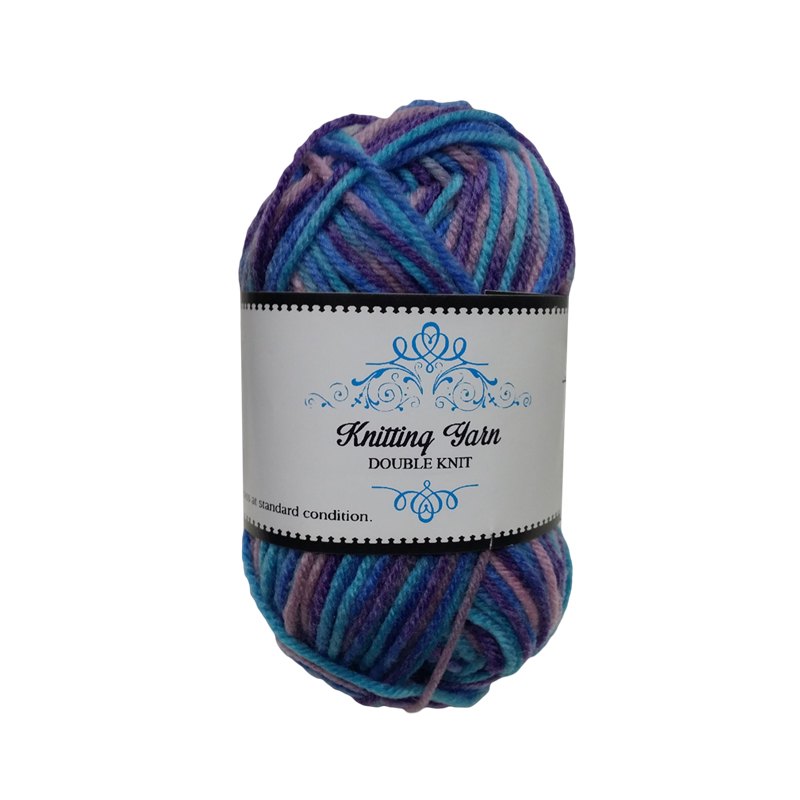 Knitting Yarn Multi Color Blue/purple 100g