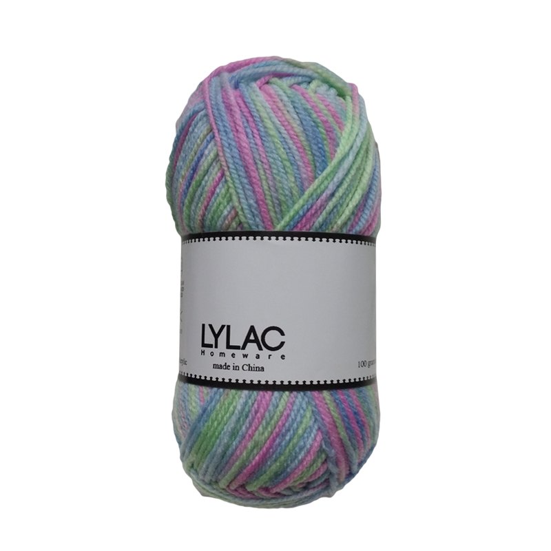 Knitting Yarn Multi Color Pink/green 100g