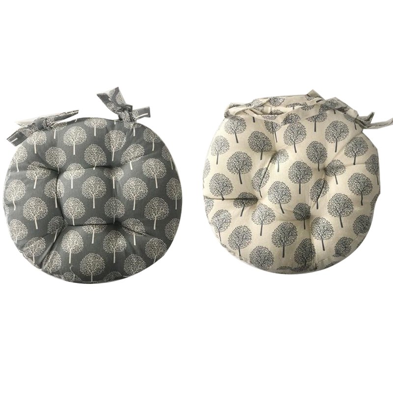 Chair Cushion Rnd 40cm Tree Pattern Assorted Colours