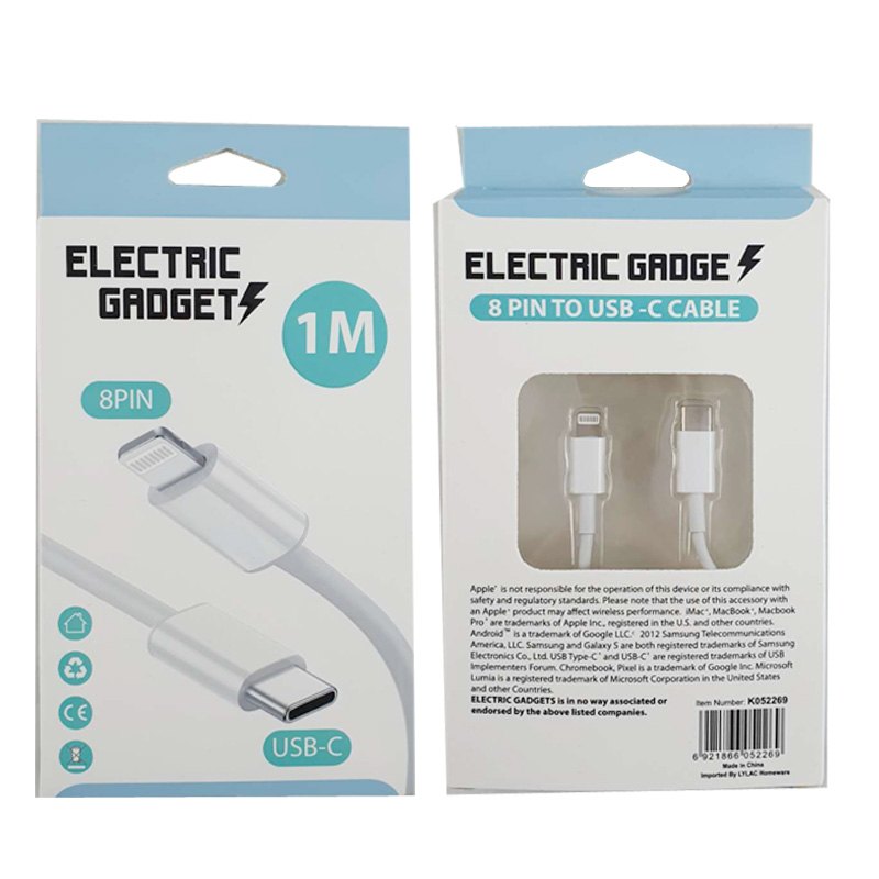 Electrical USB Cable 8PIN TO Usb-c 1m