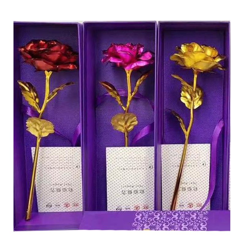 Flower Rose "24K Gold" in Gift Box 37x10x6.5cm