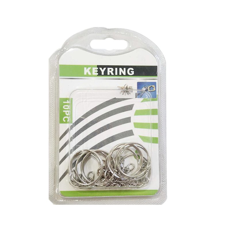 Keyrings with Chain 10pc 25mm