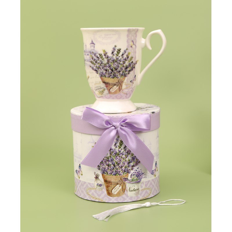 Porcelain Cup Gift Box Lavender