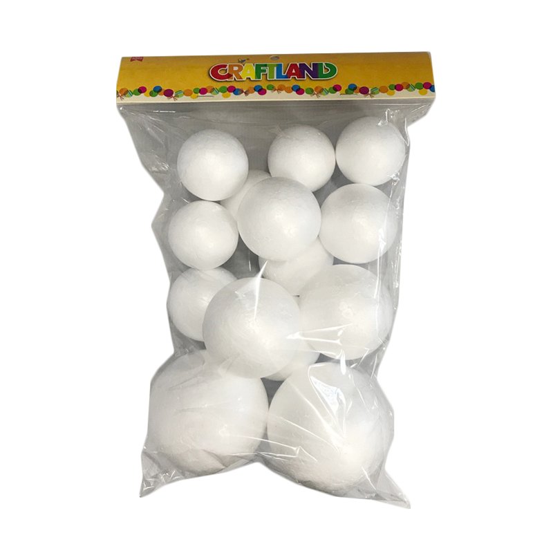 Craft Foam Balls Assorted Sizes 5CMX6 6CMX4 7CMX3 9CMX2