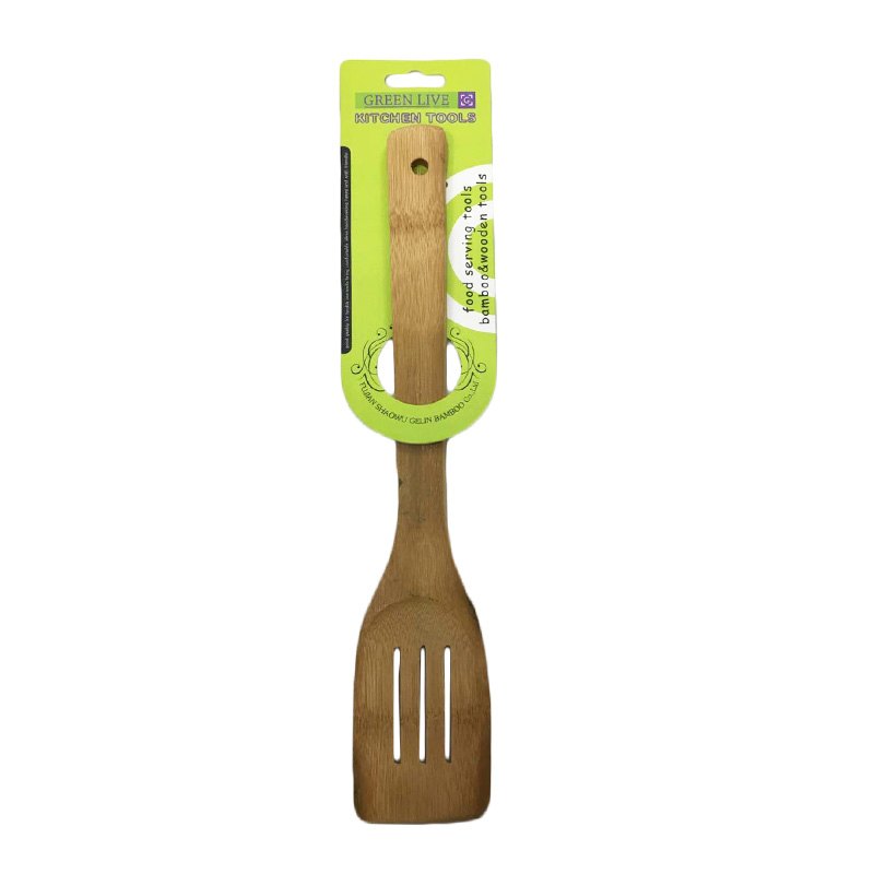 Bamboo Utensil Slotted Spatula 30cm