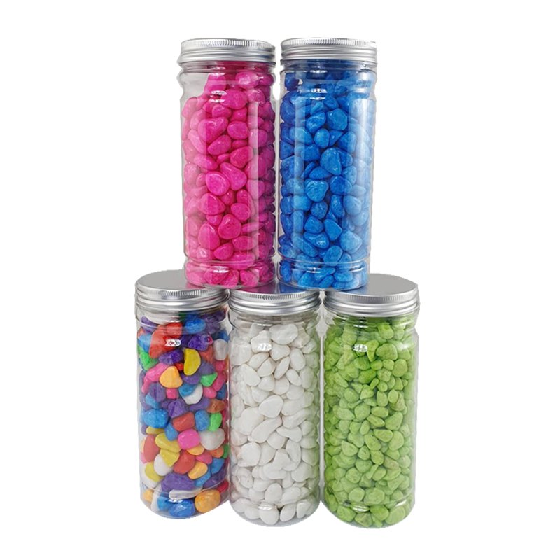 Vase Deco - Color Stones in Can 600g 6.5X15CMH