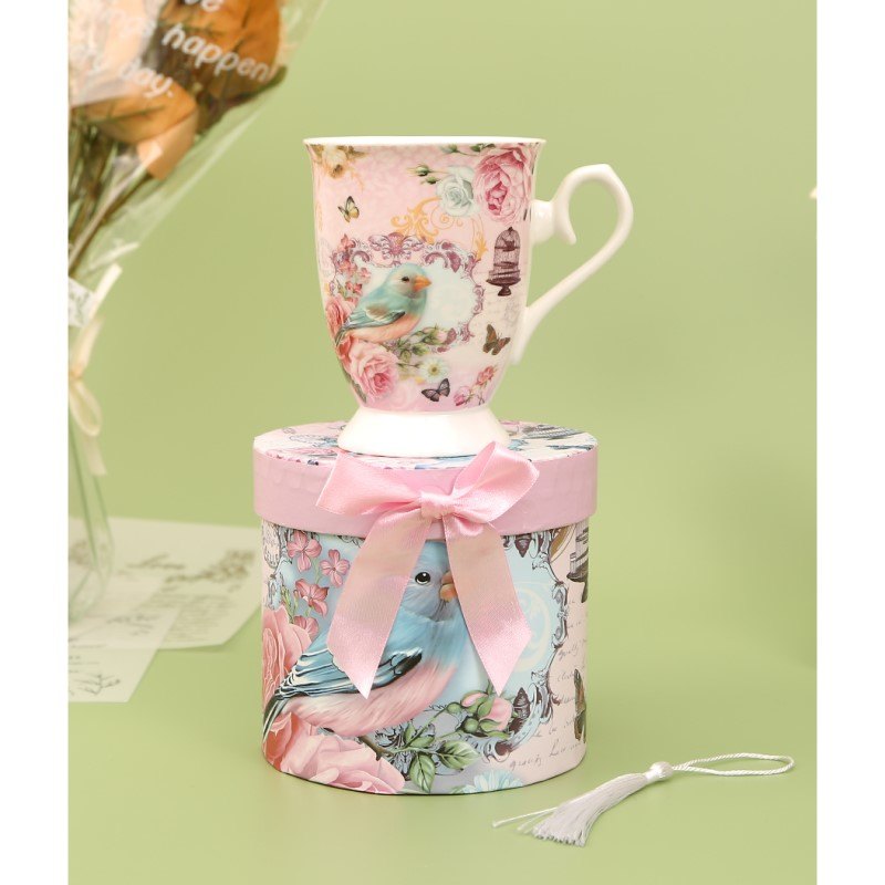 Porcelain Cup Giftbox Bird