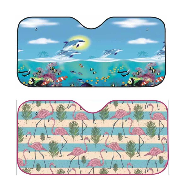 Car Sun Shade Aliminium with Print 70x140cm