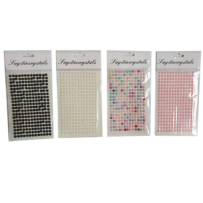 Stickers Pearl 6mm Assorted Assorted Colours 10x19cm