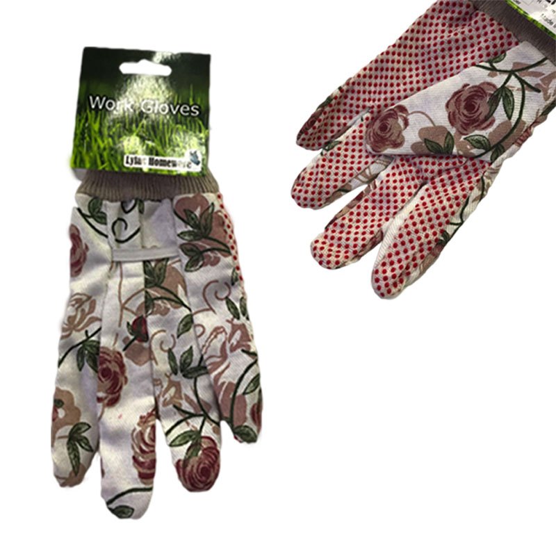 Ladys Cotton Grip Gloves