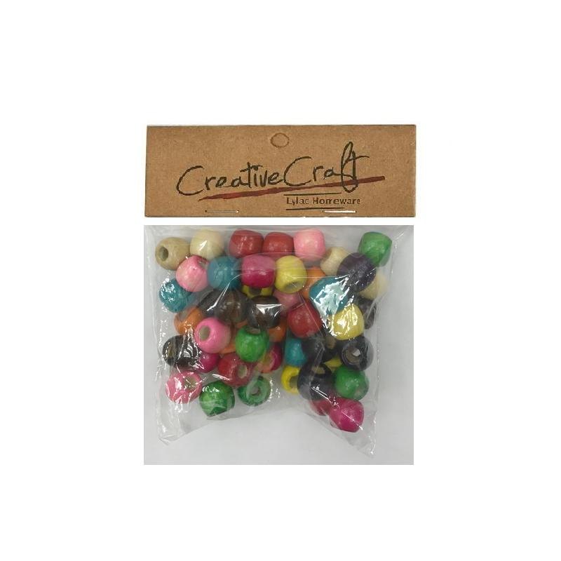 Craft Wooden Beads 1cm 40pc