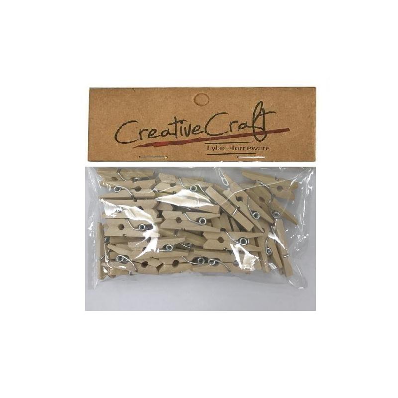 Craft Wooden Pegs 2.5cm Natural Color 30pc