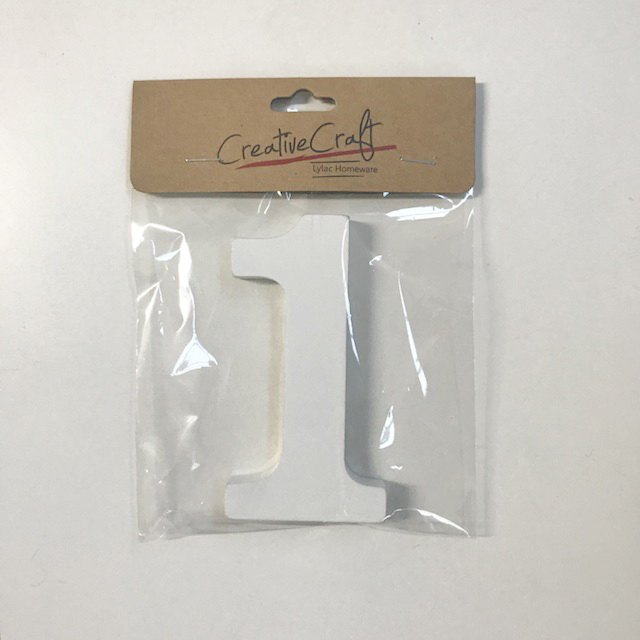 Craft Wood Numbers 10cm 1.2cm Thick "1"