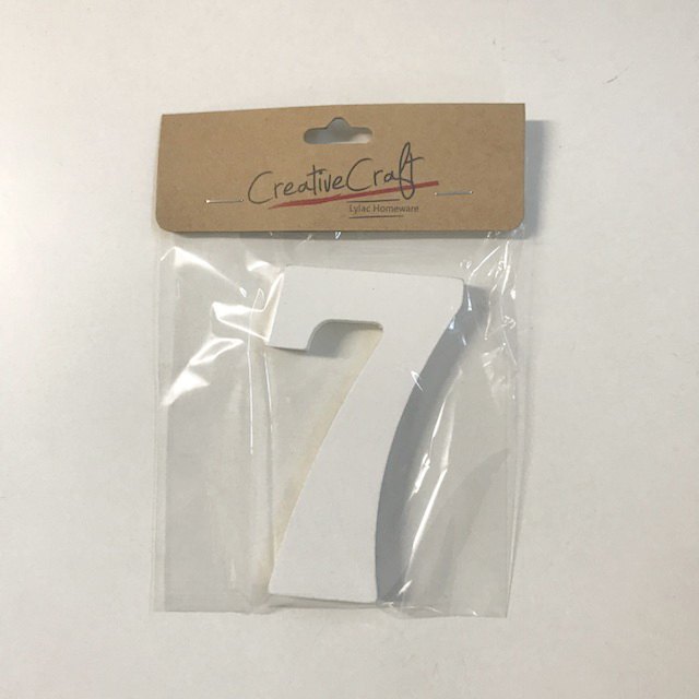 Craft Wood Numbers 10cm 1.2cm Thick "7"