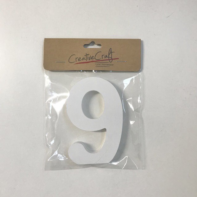 Craft Wood Numbers 10cm 1.2cm Thick "9"