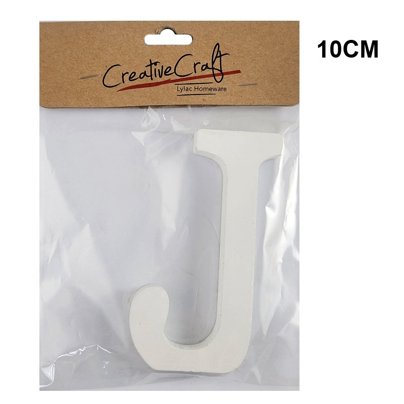 Craft Wood Letters 10cm 1.2cm Thick "j"