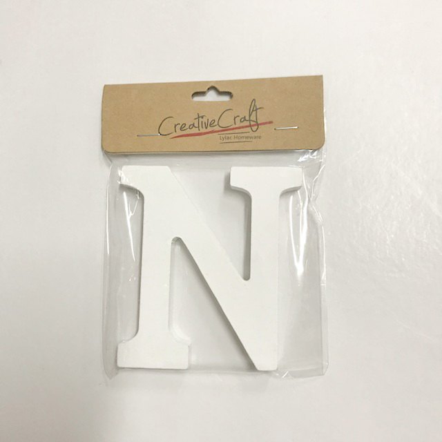 Craft Wood Letters 10cm 1.2cm Thick "n"