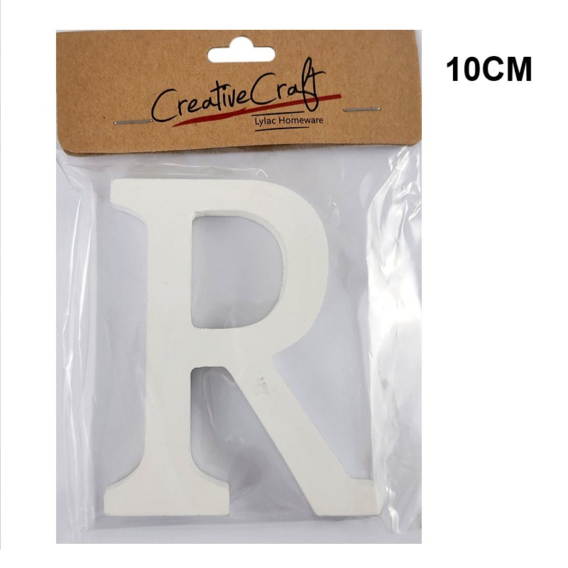 Craft Wood Letters 10cm 1.2cm Thick "r"