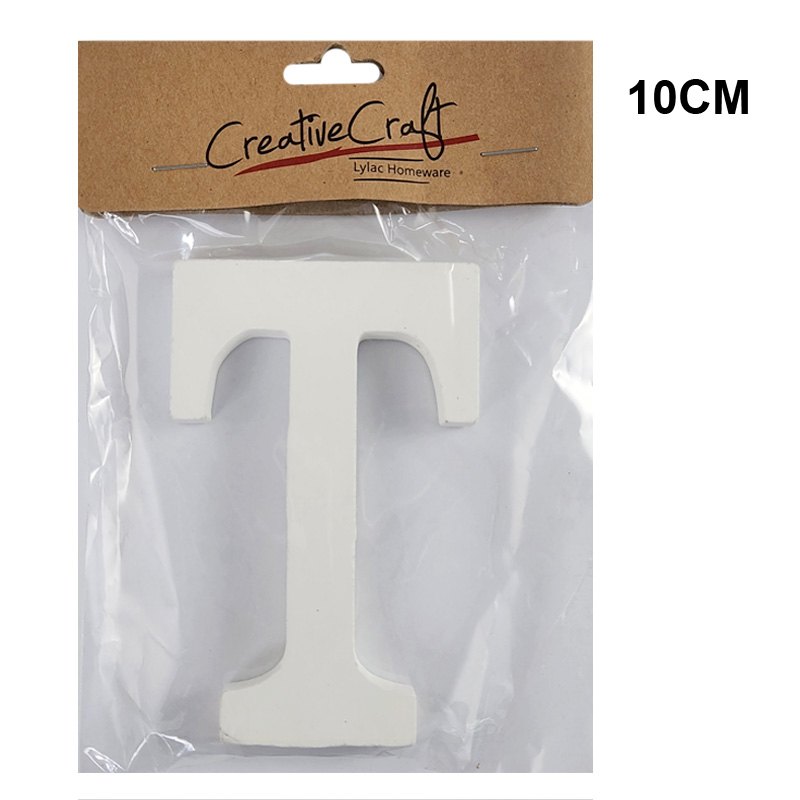 Craft Wood Letters 10cm 1.2cm Thick "t"