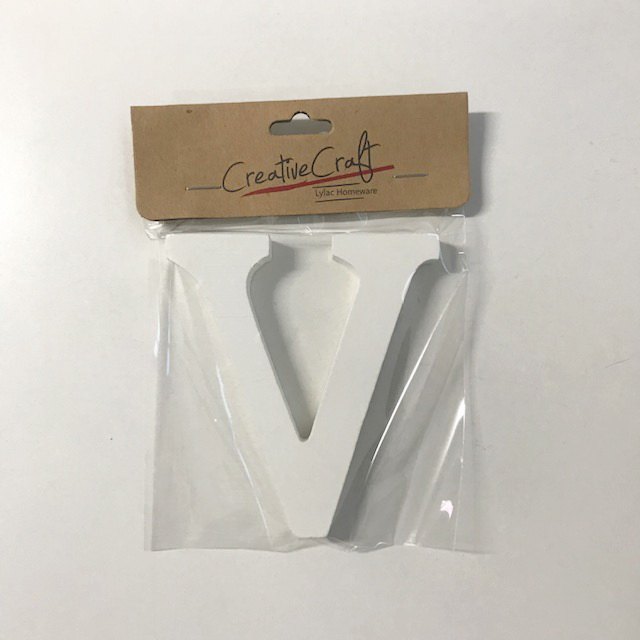 Craft Wood Letters 10cm 1.2cm Thick "v"