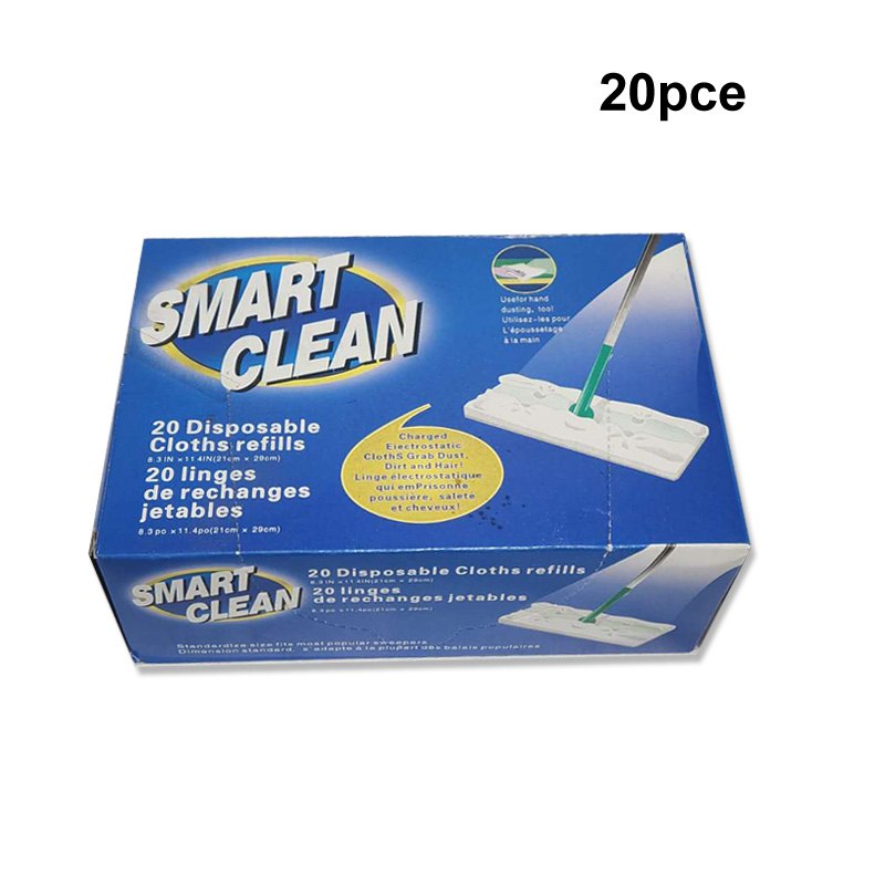 Clean Mop Refill Dry Cloth 20pc 21x29cm 40GSM