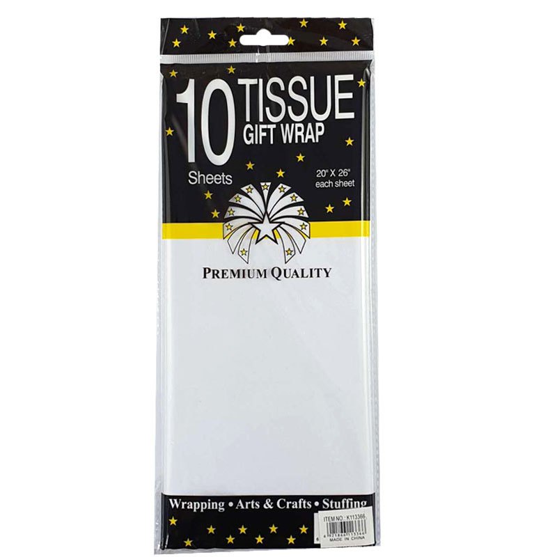 10pc Tissue Paper 66x50cm White