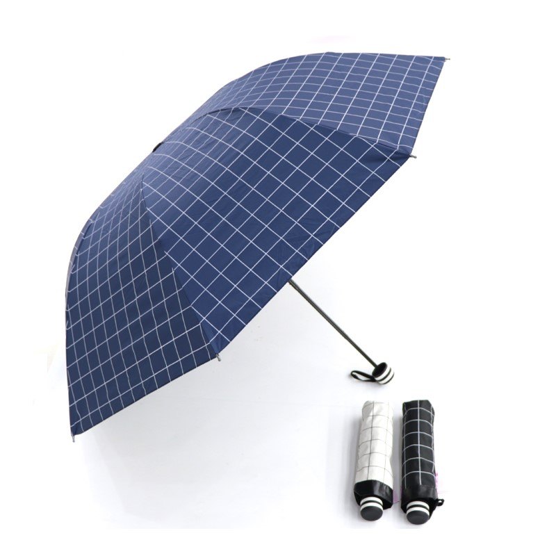 Rain Umbrella 3-FOLD 55CMX8K 3 Assorted