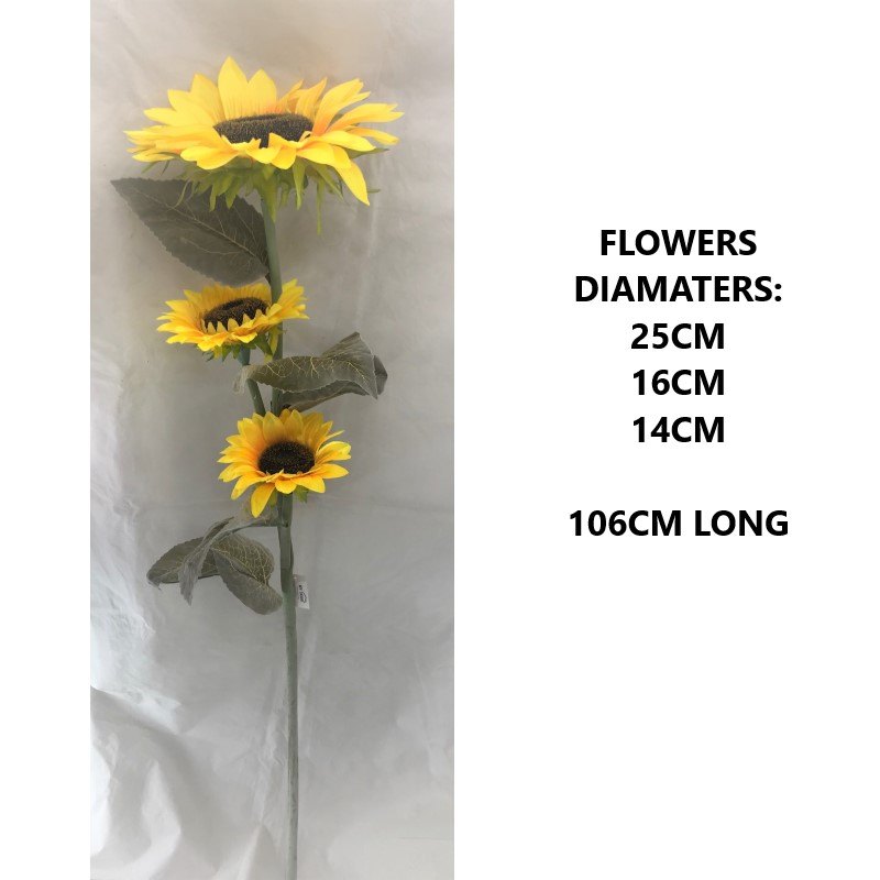 Sunflower 3HDS 25/16/14cm Dia 106cm